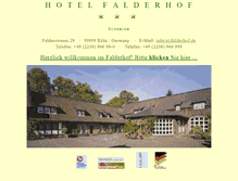 Tablet Screenshot of falderhof.com